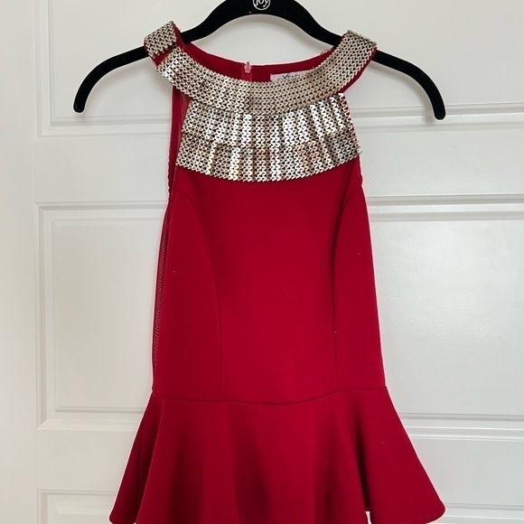 XTAREN Women’s Red Beaded Blouse Size Small - Picture 2 of 8